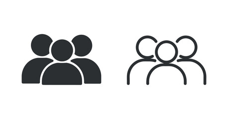 Team work simple vector icon clean composition professional isolated high quality file minimal black 120 characters