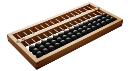 Black abacus for calculation