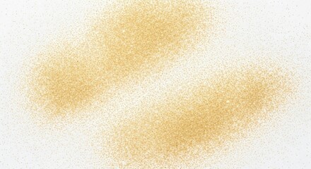 Two abstract, textured, golden-brown brushstrokes against a white background.