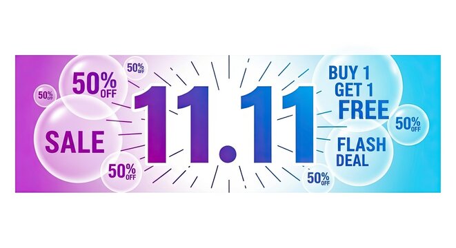 Huge 11.11 Sale Event Buy One Get One Free Flash Deals