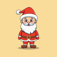 Cute christmas santa clause cartoon