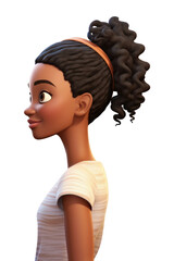 Obraz premium PNG Cartoon female adult