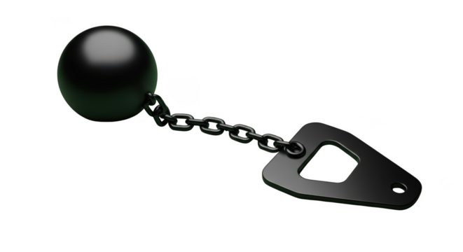 Ball and chain for prison