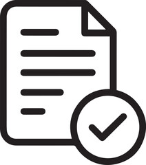 document approval icon paper with folded corner and circular checkmark badge © AIcon Star