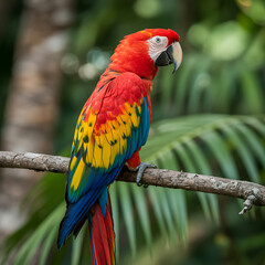 Obraz premium red and yellow macaw