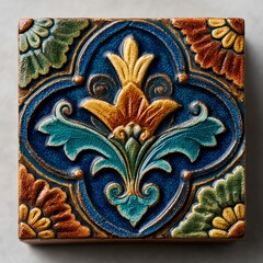 Fototapeta premium Symmetrical Ornamental Composition with Generative Motif – Decorative Visual for Digital Wellness and Inclusive Branding Trends