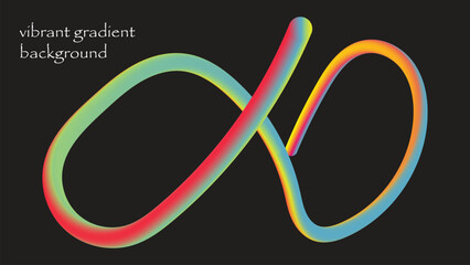 Vibrant gradient abstract shape on