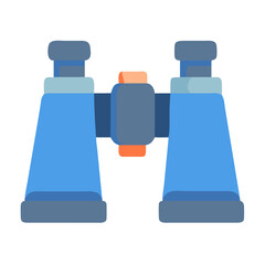 Illustration of binoculars for travel exploration and outdoor activities