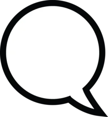 Clean  round comic speech bubble with transparent background and black outline. © makstorm