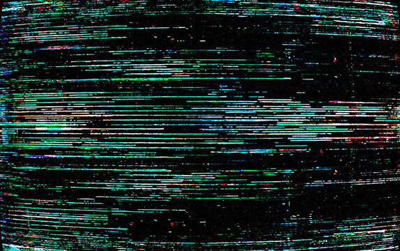 Fondo retro VHS. Fondo de l&iacute;nea de escaneo de arte Glitch. Monitor de l&iacute;nea de escaneo de TV para concepto de tecnolog&iacute;a antigua. Efecto de c&aacute;mara Glitch.