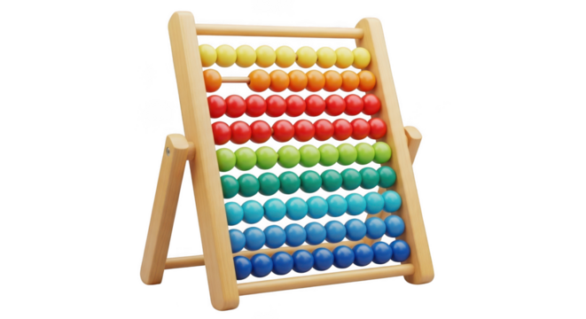 Colorful abacus for learning