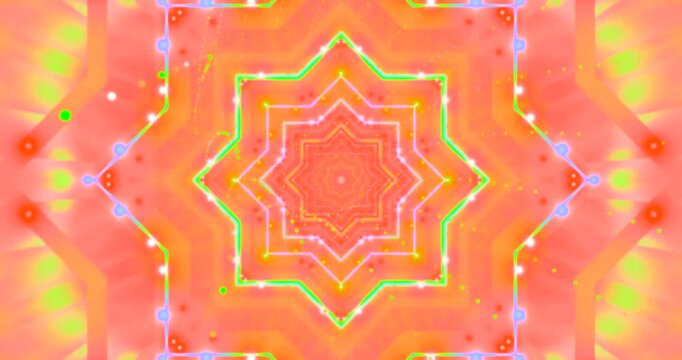Seamless tunnel video loop creates an engaging and mesmerizing visual experience with vibrant colors and patterns