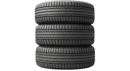 Stack of three car tires