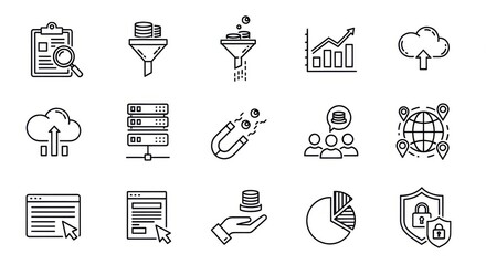 Infrastructure Construction Site Tools Line Editable Icon Set