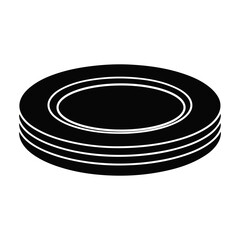 Serving plate isolated on transparent background