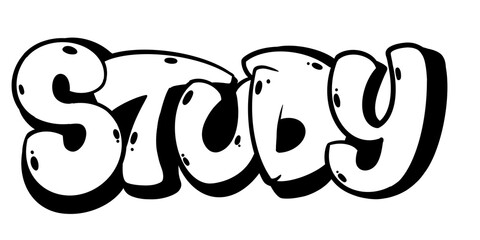 graffiti study, letter study with a cool simple graffiti pattern