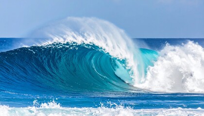 Stunning image of a giant wave crashing with impressive detail in the ocean