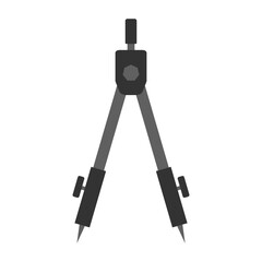 Drawing Compass in Flat Style Vector Illustration. Ideal for educational materials, school design themes, engineering and architecture concepts or stationery related projects.