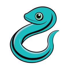 Fototapeta premium Stylized Illustration of an Eel Depicted Against a Soft Background