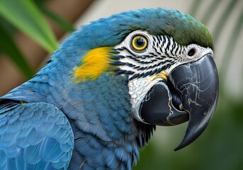 Obraz premium blue and yellow macaw ara