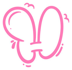 cute h alphabbet letter cloud with sparkle sticker