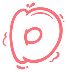 cute d alphabbet letter cloud with sparkle sticker