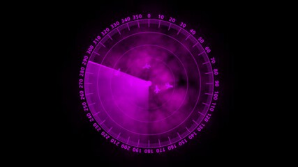 Pink color sonar radar screen searching an object with line digital technology background. Radar point to detect enemy position. An air traffic control tower equipped with radar. - Powered by Adobe