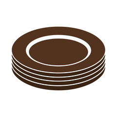 Vector illustration of a plates isolated on transparent background