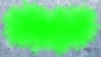 Animated texture of frosty patterns on a green background. Perfect for Christmas, New Year's, and winter projects.