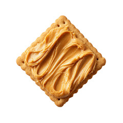 Peanut butter cracker on white background, Peanut butter snack isolate [Transparent Background PNG]
