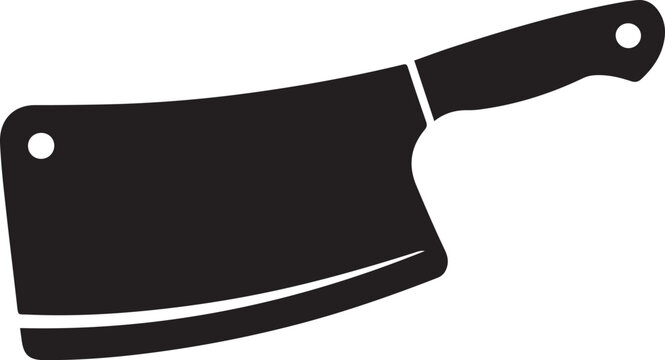black cleaver knife, kitchen tool, butcher clip art preview