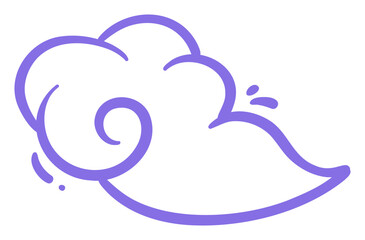 Cloud with Sparkle Sticker