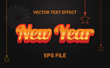 2026 Vector 3D text effect