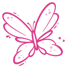 Pink Butterfly Sticker