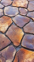Urban Street Patterns with Cracked Pavement Textures