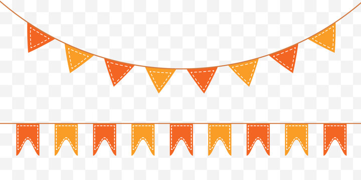 Set of multicolored buntings garlands flags isolated on white background. carnival colored garlands and bunting. confetti festive colorful carnival. Best Design Collection. EPS 10