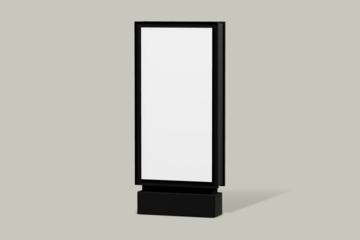 Bus stop png sign mockup, 3D rendering, transparent design