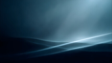 Abstract Fluid Curves: Gentle, ethereal blue lines flow and merge in an atmospheric expanse, conveying a sense of serenity and movement.