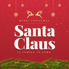 Christmas Poster - Illustration. Vector illustration of Christmas Background with golden branches of christmas tree. Merry christmas tree concept made of white 2020 happy new year decorations star iso