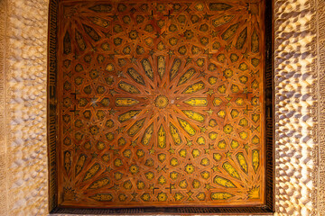 Interiors of Nasrid palace in Alhambra, Granada, Spain