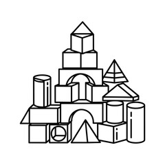 Stack of building blocks