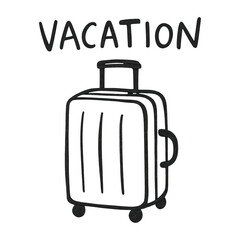 Obraz premium PNG Minimalist suitcase vacation illustration.