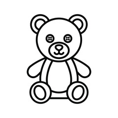 Cute teddy bear icon