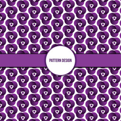 Seamless purple floral pattern background with abstract modern design elements