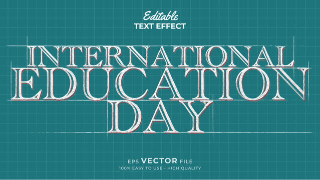 International Day of Education editable text