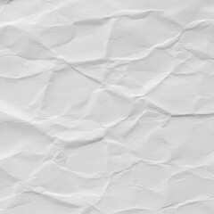 Obraz premium Abstract background featuring heavily textured crumpled white paper, ideal for overlays, design elements, texture additions, or digital mockups, paper, crushed, messy