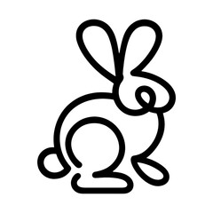 Fototapeta premium PNG Minimalist rabbit line art