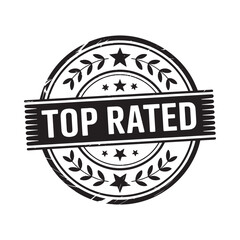 Vintage style top rated seal of approval emblem