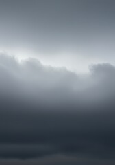 Fototapeta premium Dense blanket of gray stratus clouds covering the entire horizon, creating a moody, diffused light atmosphere on a cool day, vast, scene, natural