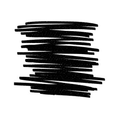 Hand drawn black pen chaotic line. Messy pencil doodles rough sketch. Black pen grunge line. Abstract scribble marker drawing. Sketchy element.